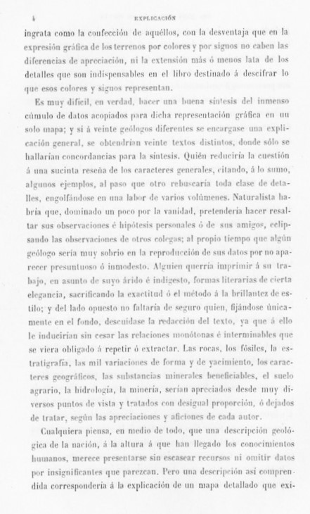 Página 9. Introducción. Mapa Geológico de España. Tomo I, explicación por Lucas Mallada. Madrid. 1895.