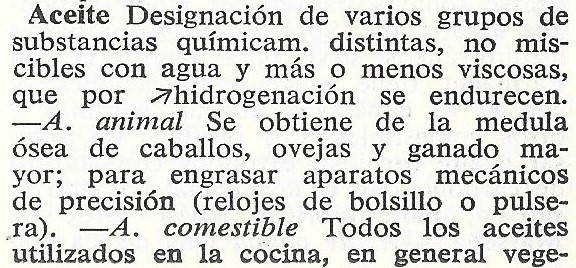 Descripción de aceite