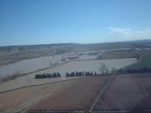 Crecida del Ebro el día 6-02-03 a su paso por Gallur en dirección a Pradilla. 21.