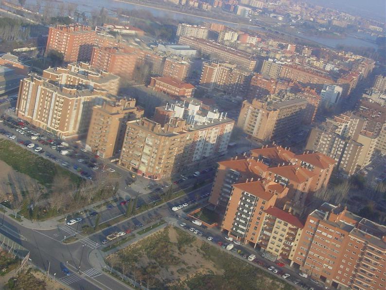 Crecida del Ebro el día 8-02-03 a su paso por la provincia de Zaragoza