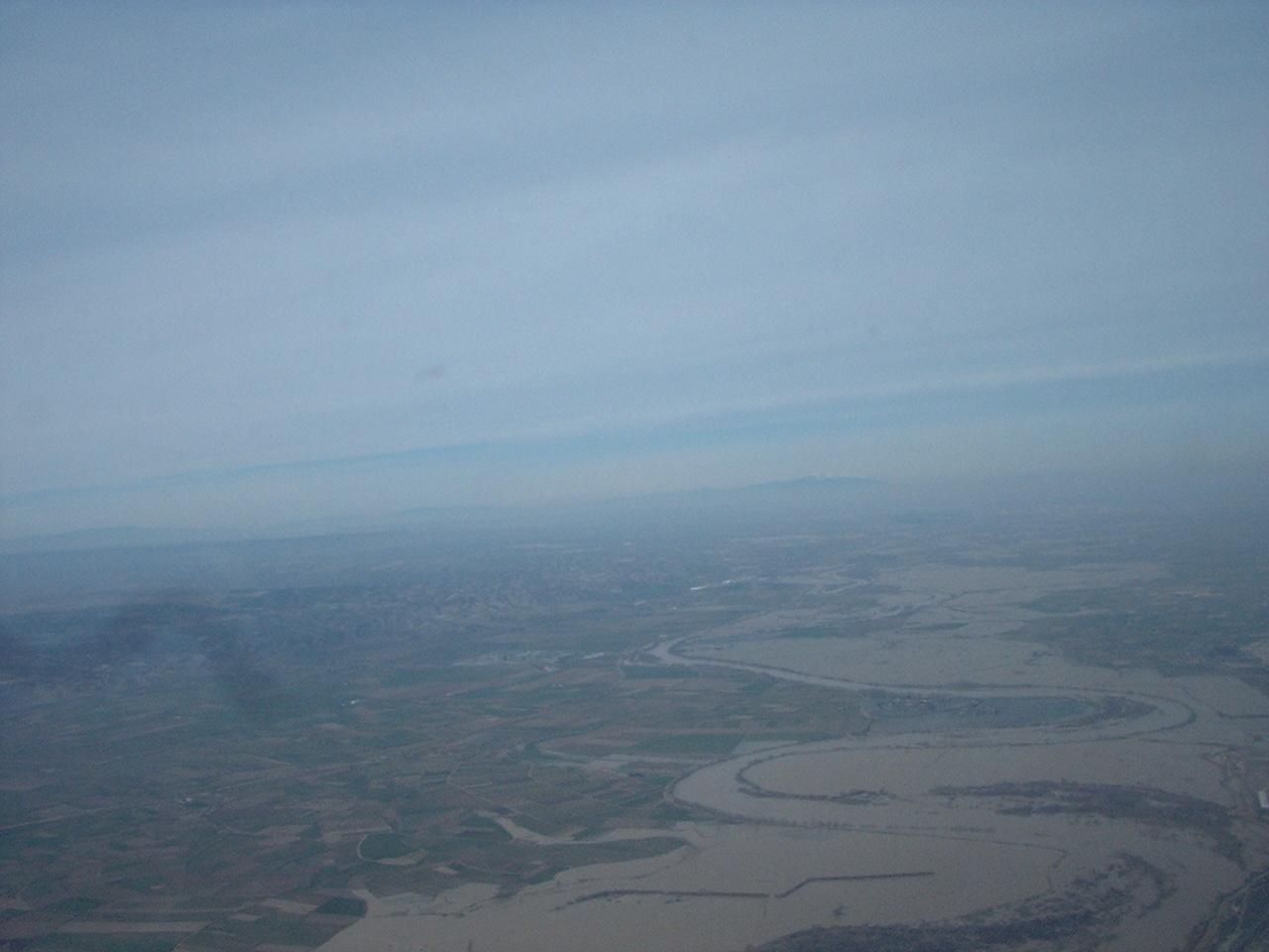 Crecida del Ebro el día 9-02-03 a su paso por la provincia de Zaragoza. 21.