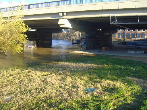 Riada del Ebro el 23 de enero de 2013 a su paso por Zaragoza. 2
