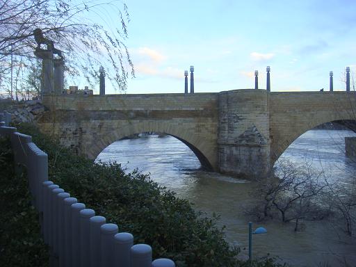 Riada del Ebro el 23 de enero de 2013 a su paso por Zaragoza. 37.