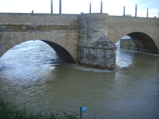 Riada del Ebro el 23 de enero de 2013 a su paso por Zaragoza. 39.