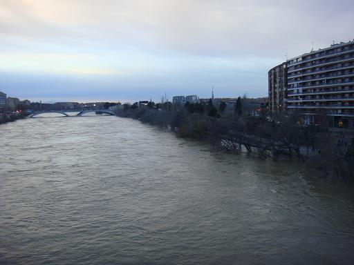 Riada del Ebro el 23 de enero de 2013 a su paso por Zaragoza. 44.