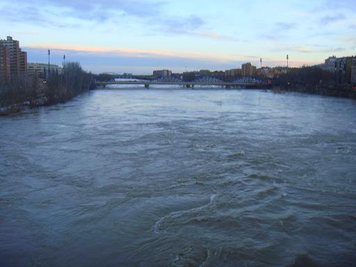 Riada del Ebro el 23 de enero de 2013 a su paso por Zaragoza. 46.