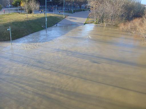 Riada del Ebro el 23 de enero de 2013 a su paso por Zaragoza. 8