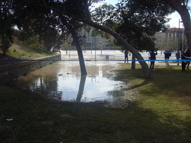 Riada del Ebro el 1 de marzo de 2015 a su paso por Zaragoza. 13