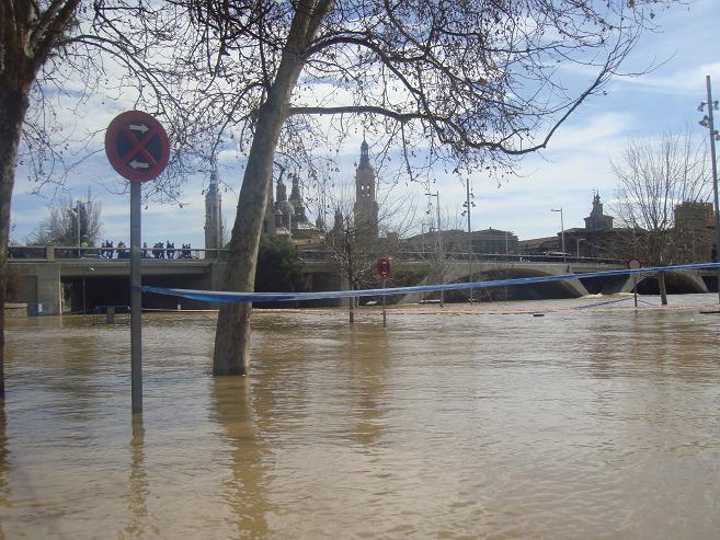 Riada del Ebro el 1 de marzo de 2015 a su paso por Zaragoza. 22