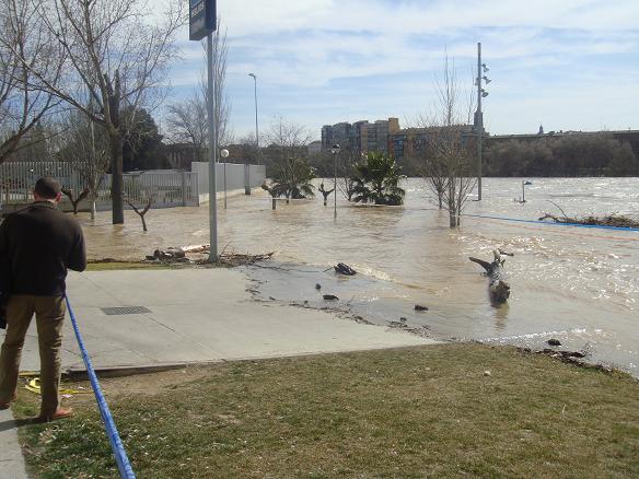 Riada del Ebro el 1 de marzo de 2015 a su paso por Zaragoza. 31