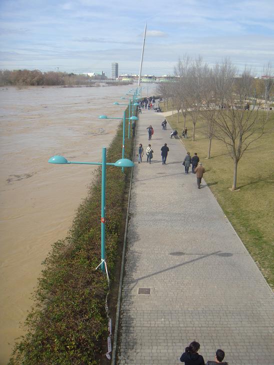 Riada del Ebro el 1 de marzo de 2015 a su paso por Zaragoza. 50
