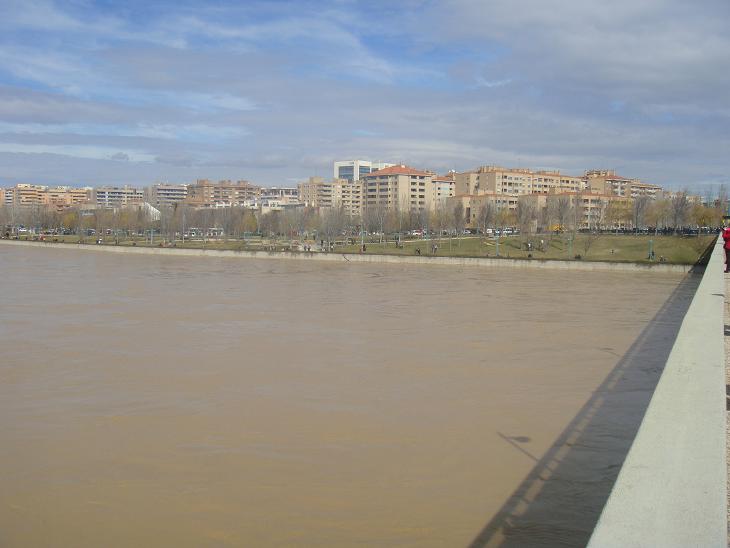 Riada del Ebro el 1 de marzo de 2015 a su paso por Zaragoza. 55