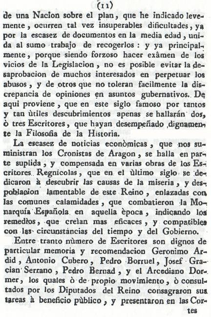 Historia de la Economía política de Aragón. Ignacio Jordán Claudio de Asso y del Río. 1798. Página 11