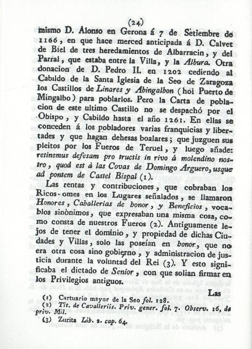 Historia de la Economía política de Aragón. Ignacio Jordán Claudio de Asso y del Río. 1798. Página 24