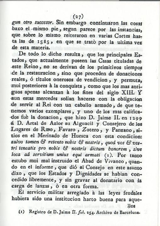 Historia de la Economía politica de Aragón. Ignacio Jordán Claudio de Asso y del Río. 1798. Historia de la Economía política de Aragón. Ignacio Jordán Claudio de Asso y del Río. 1798. Página 27