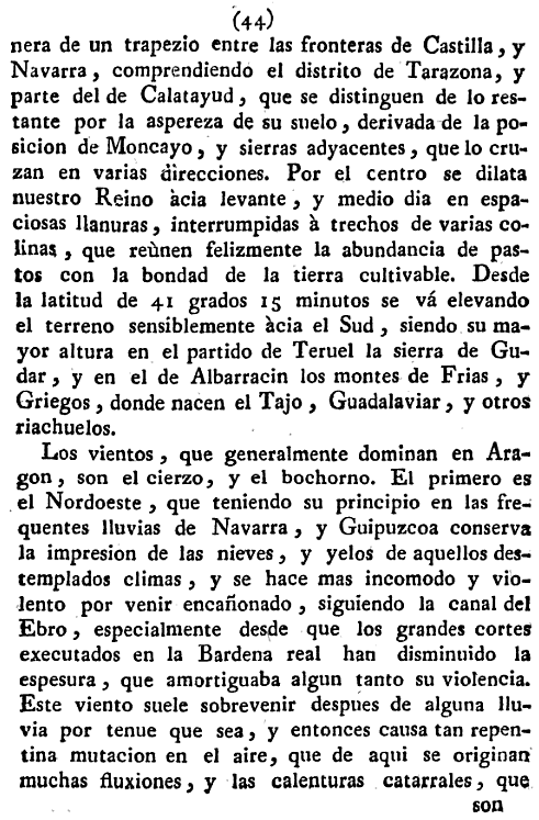 Historia de la Economía política de Aragón. Ignacio Jordán Claudio de Asso y del Río. 1798. Página 44