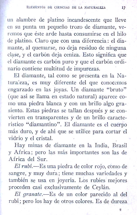 Elementos de Ciencias de la naturaleza. Rafael Ybarra mendez y Angel Cabeta Loshuertos. Página 17.