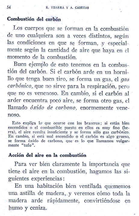 Elementos de Ciencias de la naturaleza. Rafael Ybarra mendez y Angel Cabeta Loshuertos. Página 54.