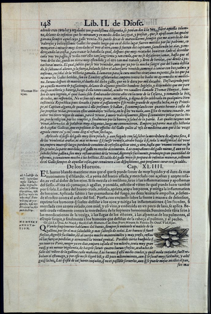 De Materia Medica de Dioscorides. Amberes 1555. Libro II. 148