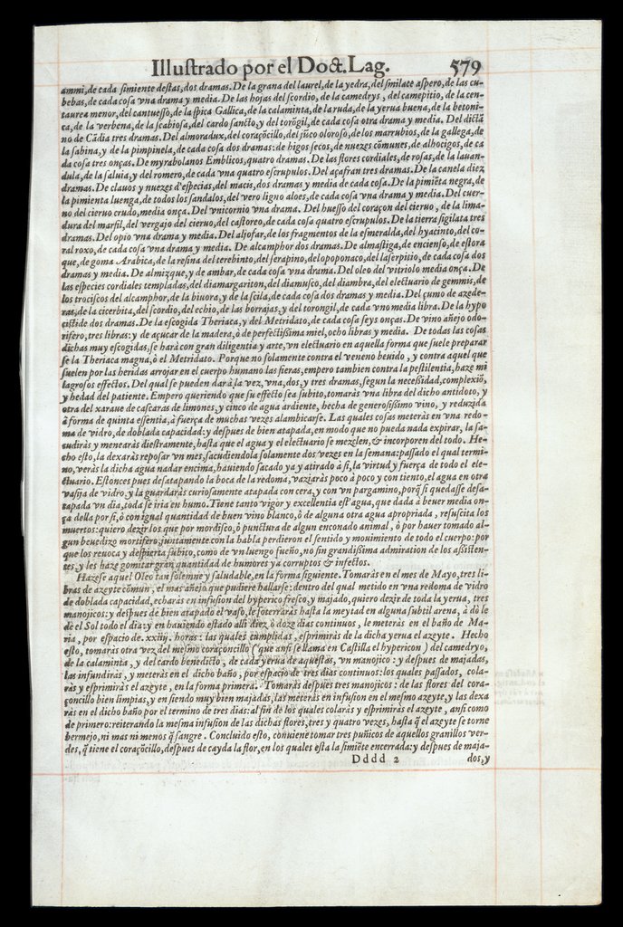 De Materia Medica de Dioscorides. Andres Laguna. Amberes 1555. Libro VI. 579