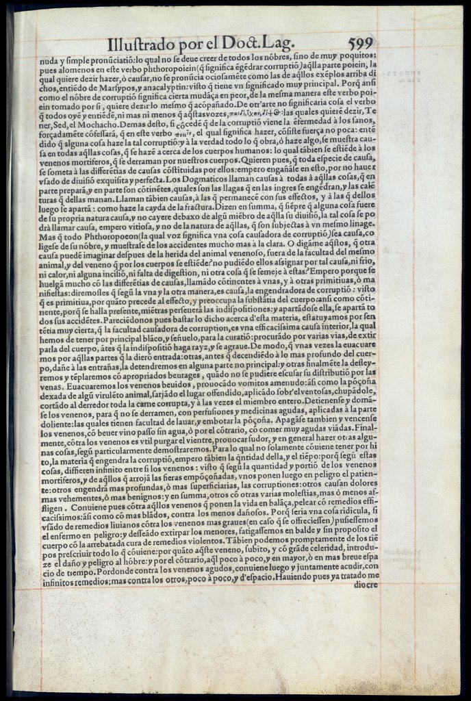 De Materia Medica de Dioscorides. Andres Laguna. Amberes 1555. Libro VI. 599