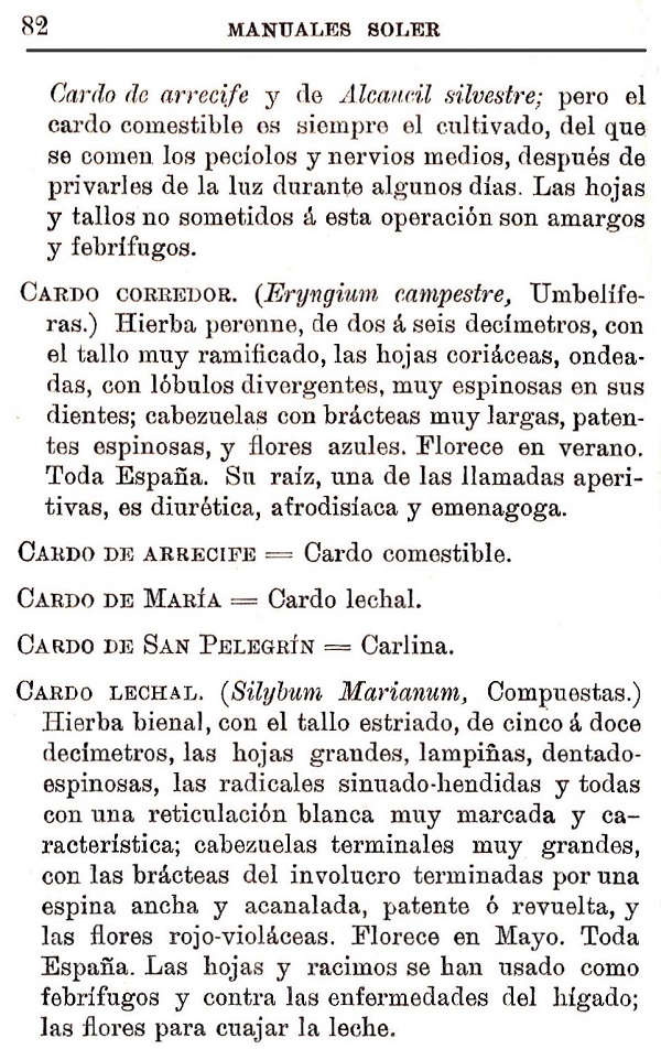 Plantas Medicinales. Blas Lazaro Ibiza. Índice alfabético de plantas. C