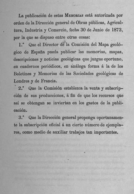 Página 05. Preliminares. Mapa Geológico de España. Tomo I, explicación por Lucas Mallada. Madrid. 1895. Página 05. Preliminares. Mapa Geológico de España. Tomo I, explicación por Lucas Mallada. Madrid. 1895.