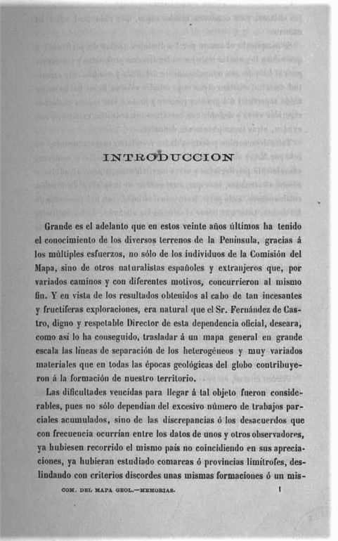Página 1. Mapa Geológico de España. Tomo I, explicación por Lucas Mallada. Madrid. 1895. Página 1. Mapa Geológico de España. Tomo I, explicación por Lucas Mallada. Madrid. 1895.