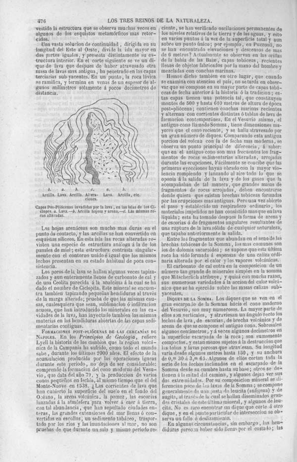 Página 540. Tomo noveno. Los Tres Reinos de la Naturaleza. Museo Pintoresco. Mineralog&iacute;a.