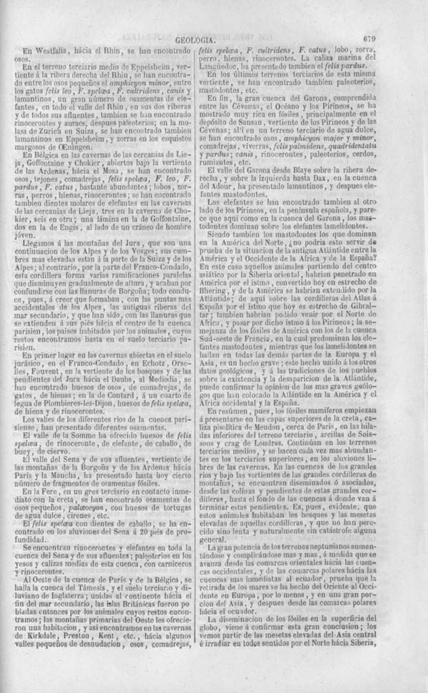 Página 679. Tomo noveno. Los Tres Reinos de la Naturaleza. Museo Pintoresco. Historia de la Geologia.