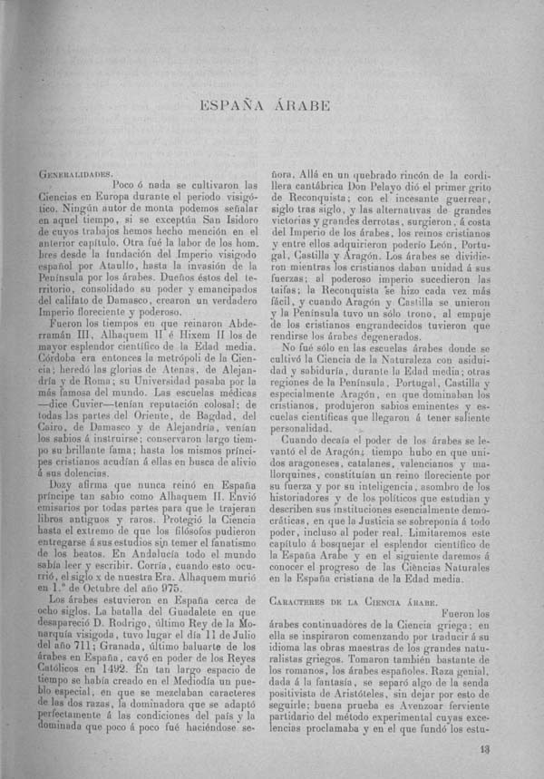 Página 75. Tomo I.  Tratado II.  Las Ciencias Naturales en España y America.