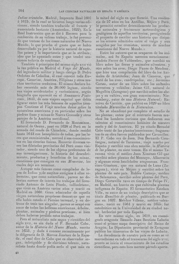 Página 102. Tomo I.  Tratado II.  Las Ciencias Naturales en España y America.