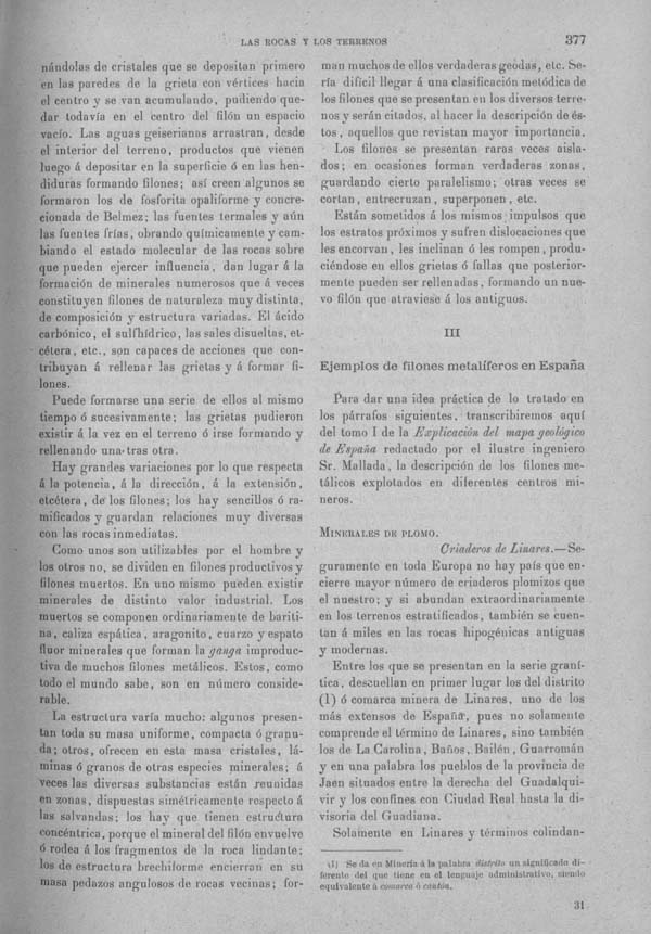 Página 377 Tomo I. Tratado VI. Geología. Las rocas y los terrenos.