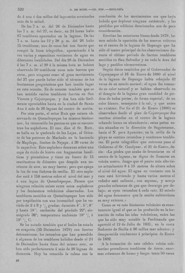 Página 523 Tomo I. Tratado VIII. Geología. Movimientos continentales y terremotos.