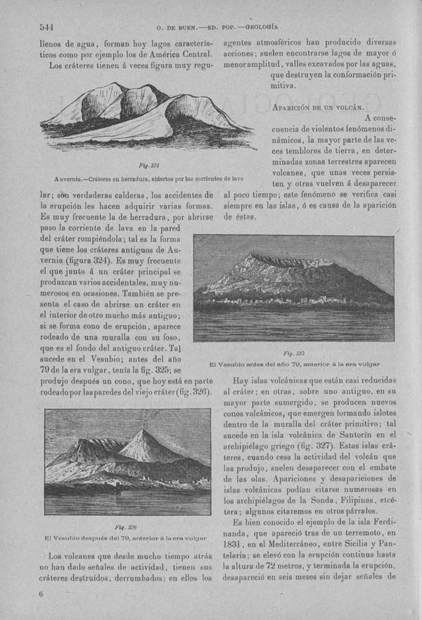 Página 544 Tomo I. Tratado IX. Geología. Volcanes y geiseres.