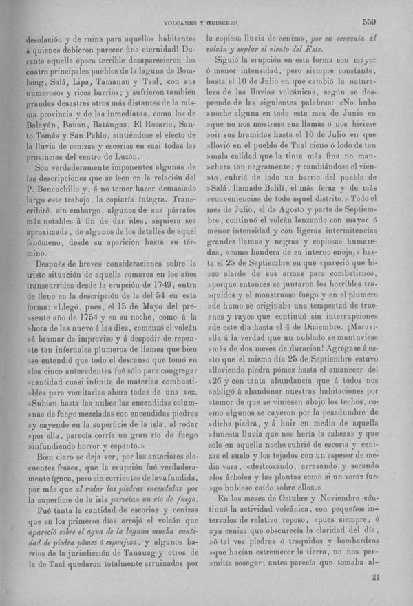 Página 559. Tomo I. Tratado IX. Geología. Volcanes y geiseres.