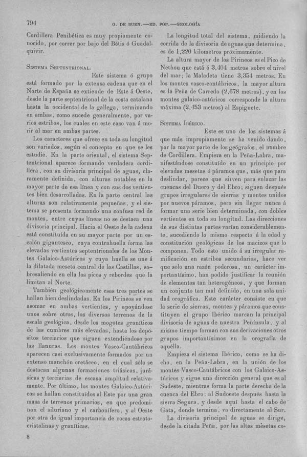 Página 794. Tomo I. Geología. Tratado XIII. Geología especial de España. (Primera parte).