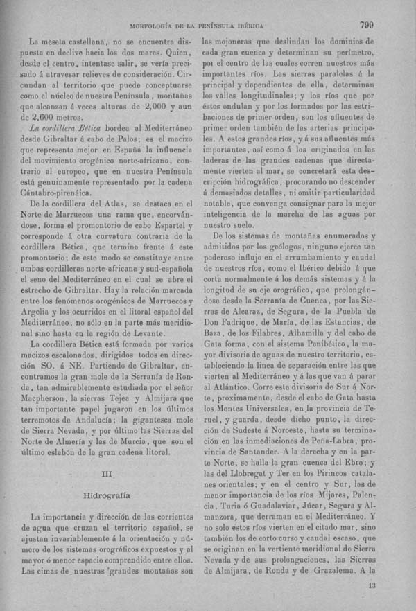Página 799. Tomo I. Geología. Tratado XIII. Geología especial de España. (Primera parte).