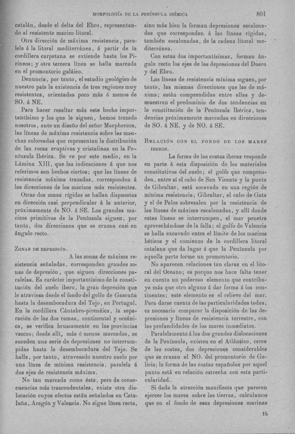 Página 801. Tomo I. Geología. Tratado XIII. Geología especial de España. (Primera parte).