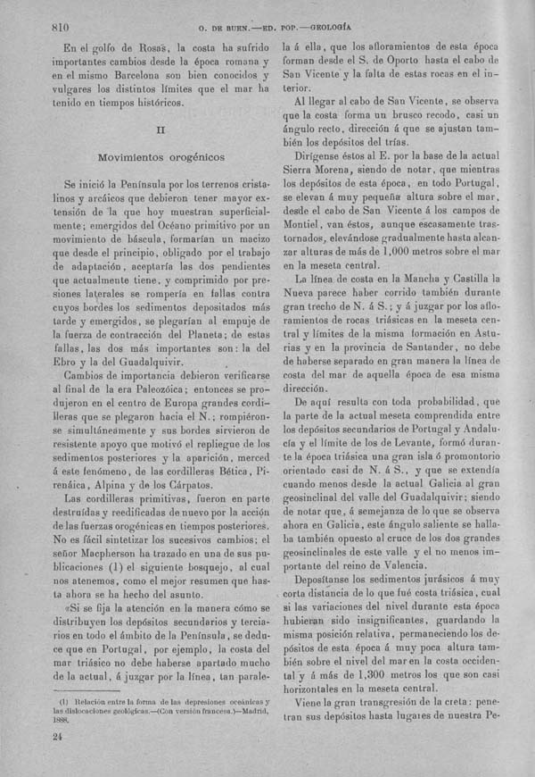 Página 810. Tomo I. Geología. Tratado XIII. Geología especial de España. (Primera parte).