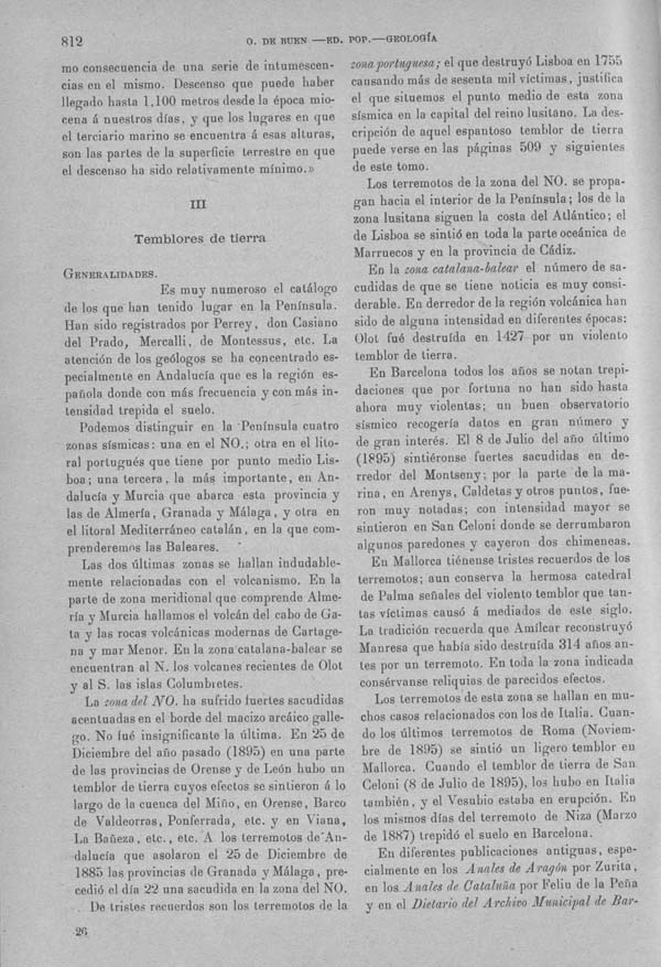 Página 812. Tomo I. Geología. Tratado XIII. Geología especial de España. (Primera parte).