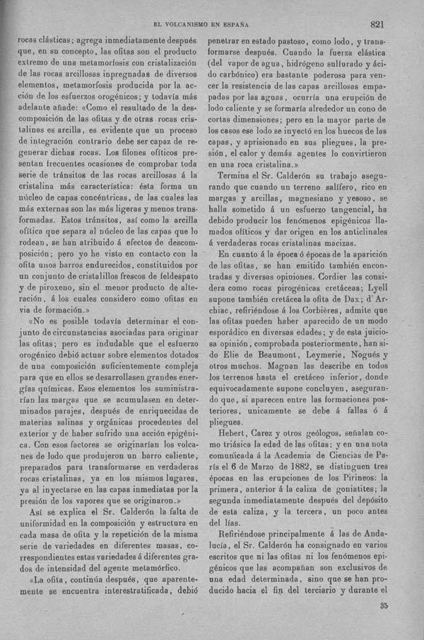Página 821. Tomo I. Geología. Tratado XIII. Geología especial de España. (Primera parte).