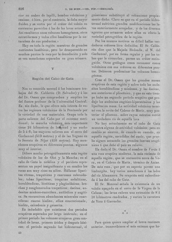 Página 826. Tomo I. Geología. Tratado XIII. Geología especial de España. (Primera parte).