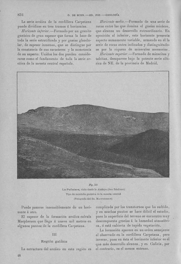 Página 834. Tomo I. Geología. Tratado XIII. Geología especial de España. (Primera parte).