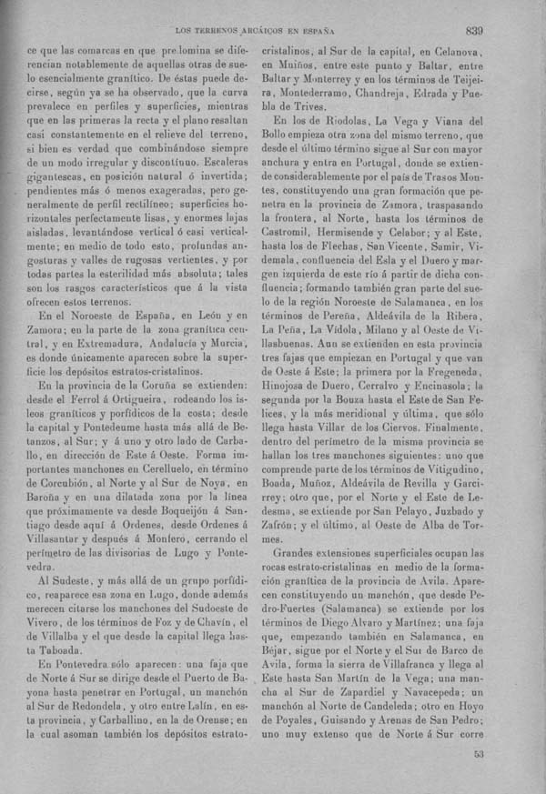 Página 839. Tomo I. Geología. Tratado XIII. Geología especial de España. (Primera parte).
