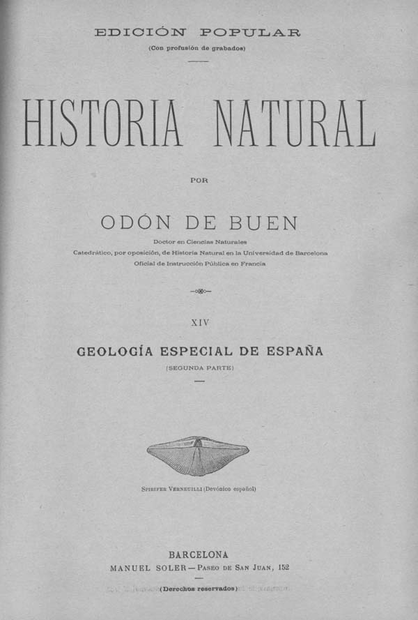 Página 845. Tomo I. Geología. Tratado XIV. Geología especial de España. (Segunda parte).