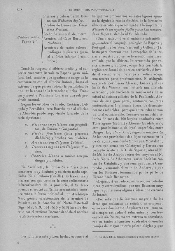 Página 848. Tomo I. Geología. Tratado XIV. Geología especial de España. (Segunda parte).