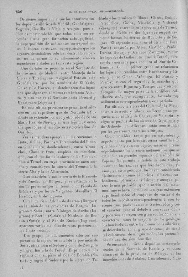 Página 856. Tomo I. Geología. Tratado XIV. Geología especial de España. (Segunda parte).