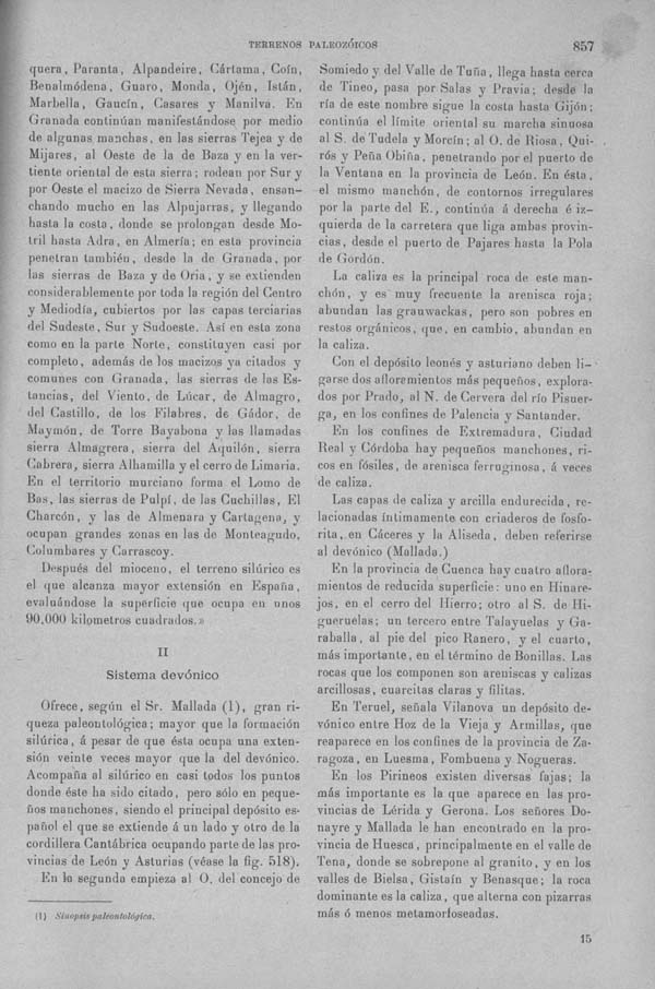 Página 857. Tomo I. Geología. Tratado XIV. Geología especial de España. (Segunda parte).