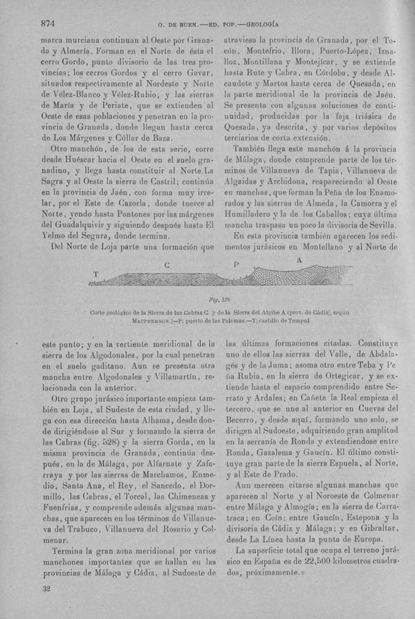 Página 874. Tomo I. Geología. Tratado XIV. Geología especial de España. (Segunda parte).